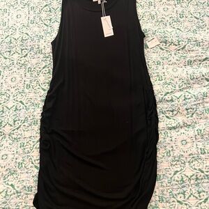 Black Sleeveless Midi Dress